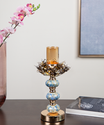 Three Balls Enamel Lotus Candle Holder