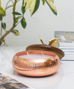 Copper Butterfly Lid Candle Holder Jar
