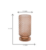 Straight Blush Rose Glass Vase