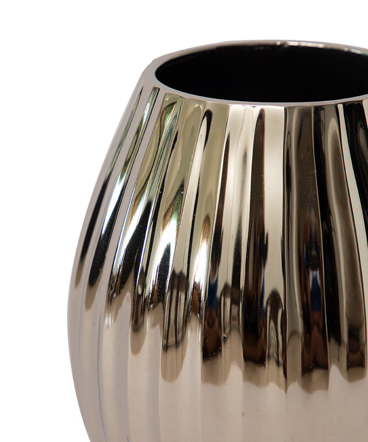 Silver Vase With Arch Curves