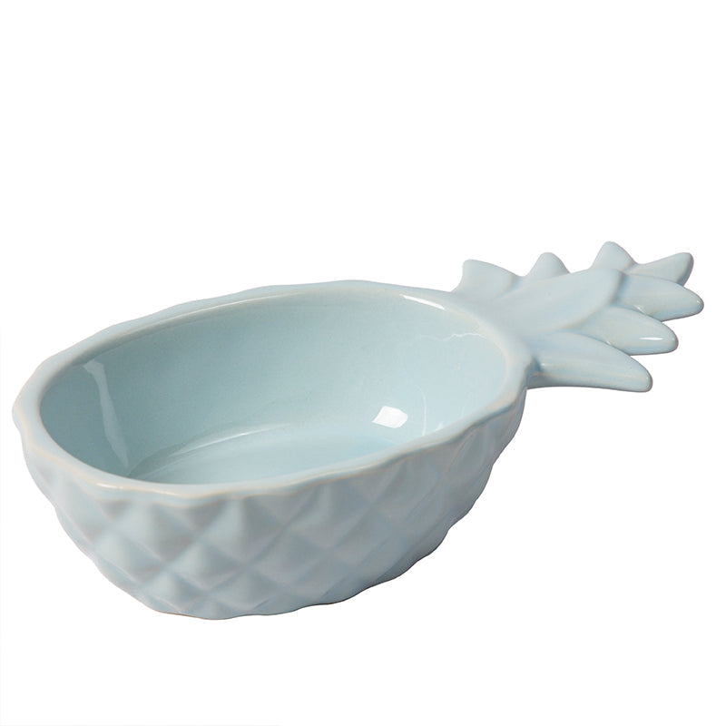 Pineapple Ceramic Light Blue Snack Bowl