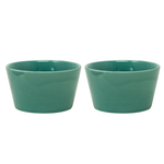 Studio Pottery Sea Green Glazed Snack Bowls (set of 2)