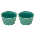 Studio Pottery Sea Green Glazed Snack Bowls (set of 2)