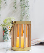 Natural Wooden LED Lantern