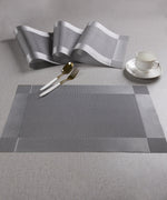 Silver Grey PVC Table Mats-Set of 4