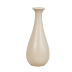 Tear Drop Shaped Off White Glazed Ceramic Modern Flower Vase
