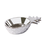 Silver Pineapple Ceramic Serving Bowl