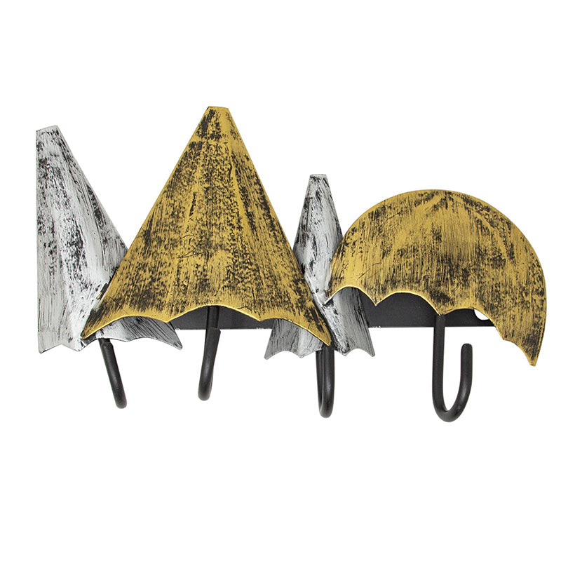 Umbrellas With 4 Hooks In Antique Silver and Gold Finish